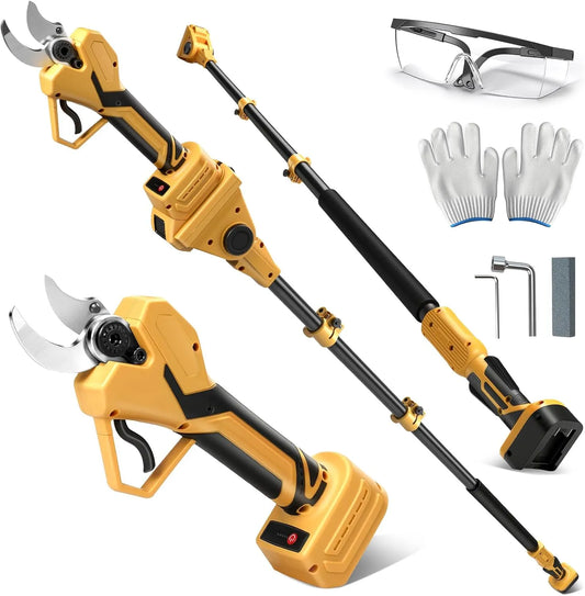DeWalt, Accu-takkenschaar met 2,1 m telescoop, borstelloze snoeischaar met 40 mm snijdiameter, compatibel met Dewalt 20 V zonder accu