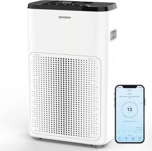 Luchtreiniger, NIEUW! Luchtreiniger QXPure3, CADR 215 m3/h -tot 50 m2- HEPA13-filter voor pollen, schadelijke stoffen & QXAir+-technologie 99,95%