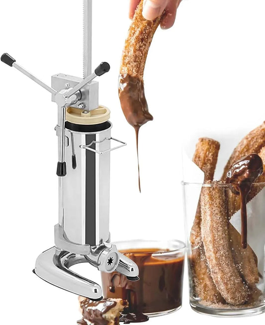 Fruit Donut Machine met 3L, 190 x 230 x 830 mm, 2L en RVS, Rvs Verticale Spaanse Donut Churros Machine