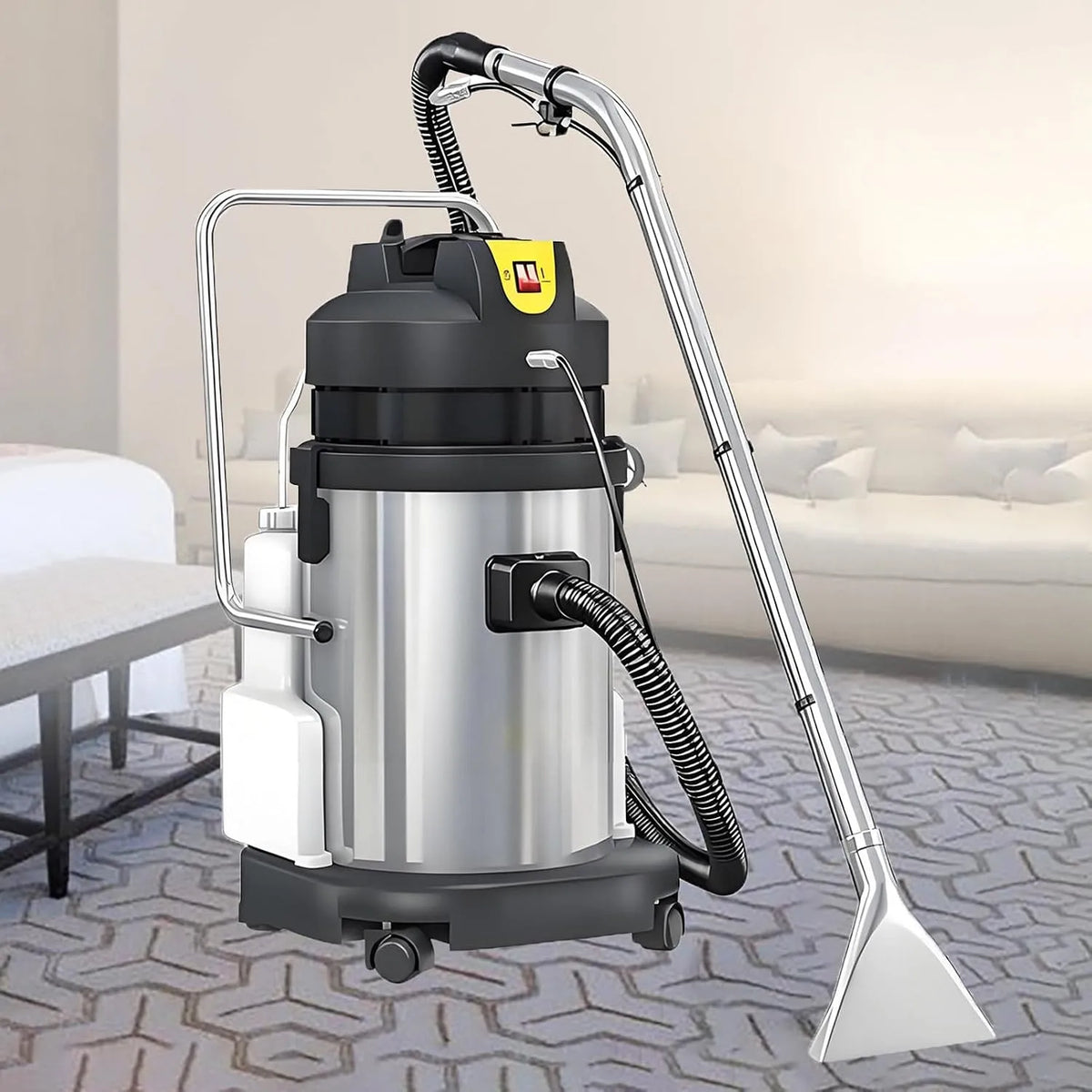 Stofzuiger, 1034 W, 2-In-1, Tapijtshampoo-Machine voor Dieptereiniging In Hotels en Kantoren 40L, Commerciële Tapijtreinigingsmachine