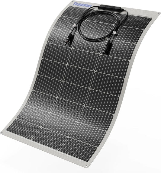 100 W, Zonnepaneel, voor 12 V-batterijen in caravan/camper/boot/jacht/balkon, flexibel, monokristallijn