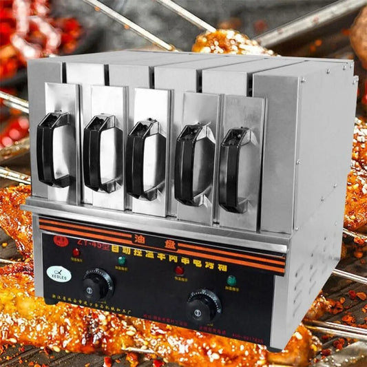 Barbecue, 3600 W rookloze 50 spiesen grillovenmachine, voor tuinpicknick kamperen binnen buiten, 5 groepen kebabrotisserie maken spiesenoven