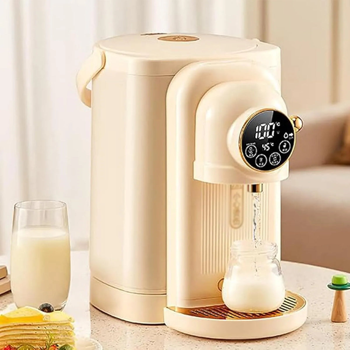 Waterdispenser, capaciteit van 3,8 liter, temperatuuraanpassing met 6 snelheden, Slimme waterdispenser, bediening met aanraakbediening
