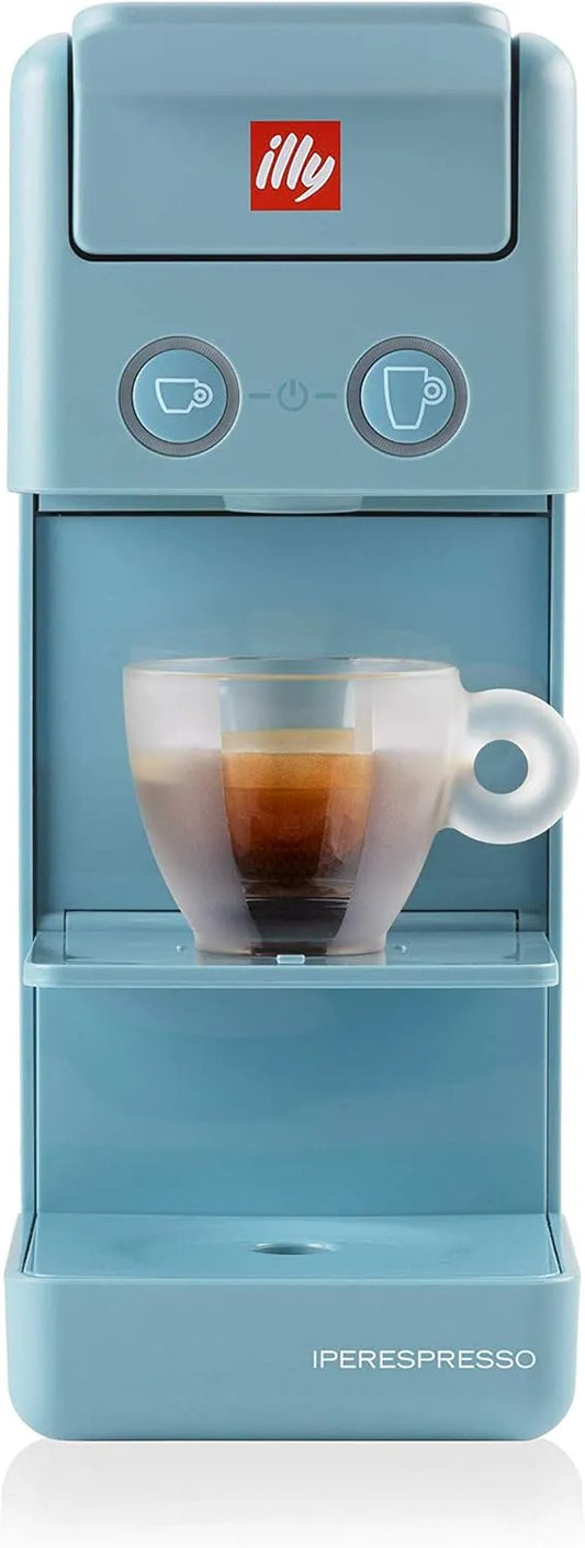 Espressomachine Y3.3 met 10 x 29,80 x 25,40 cm, koffiezetapparaat Y3.3 voor Iperespresso capsules in amalfiblauw