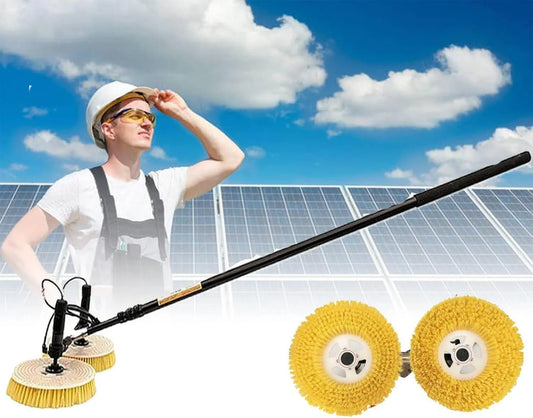 Machine met uittrekbare raamreinigingsset, efficiënte buitenreiniging, 5,5 m stroommast, roterende dubbele borstel voor hoge ramen