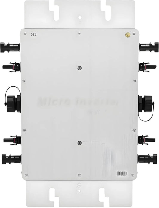 Spanningsomvormer met 1600 W, WiFi, app-bediening, zonne-energie en aluminium