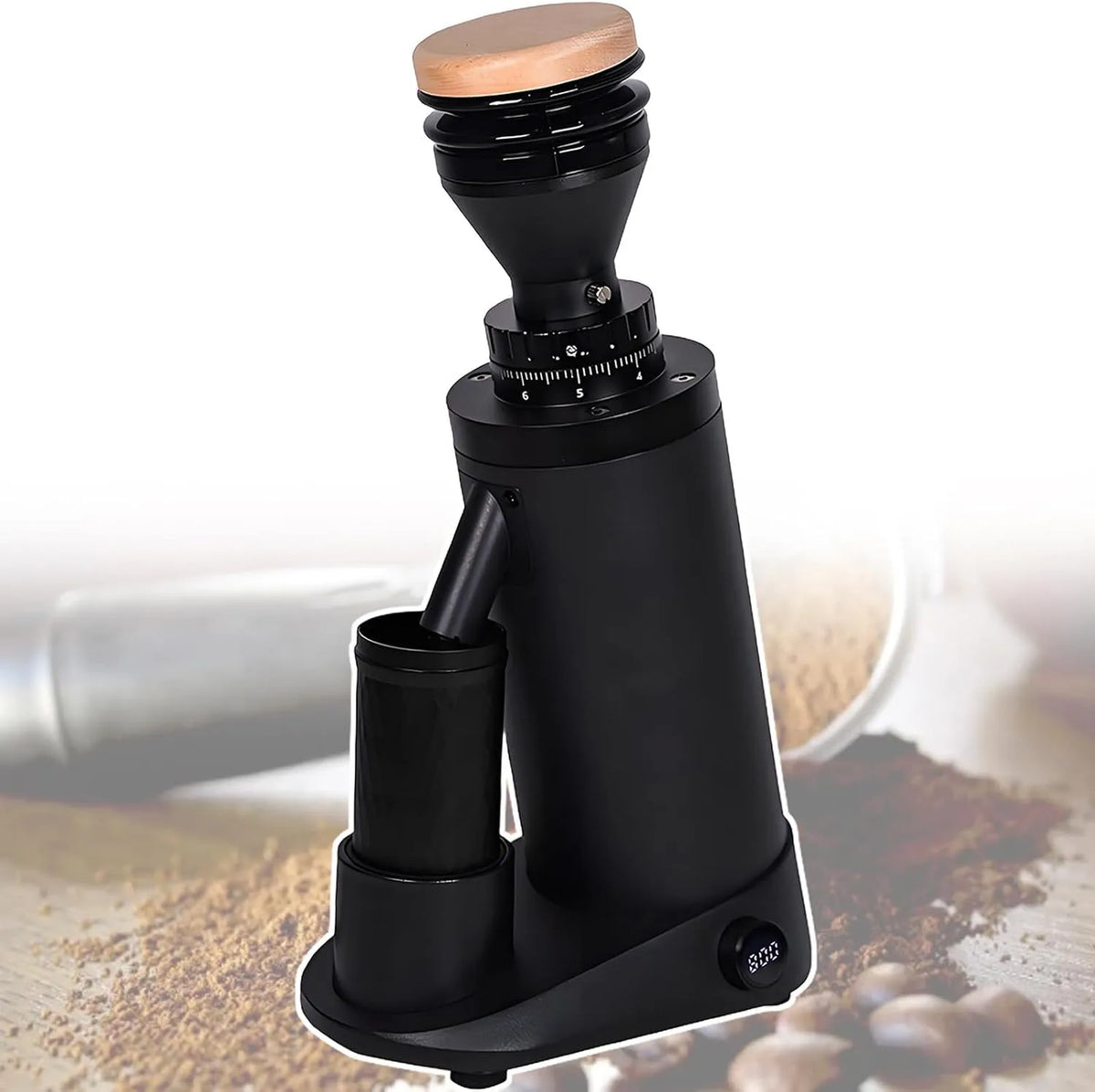 Molen, Capaciteit 350 G, Tijdsregeling 0,1 S-19,9 S, Aluminium Behuizing, Voor Theesalon Op Kantoor 63mm-zwart