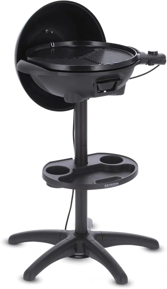 Barbecue met 2.000 W, regelbare thermostaat en zwart, grilloppervlak Ø 41 cm