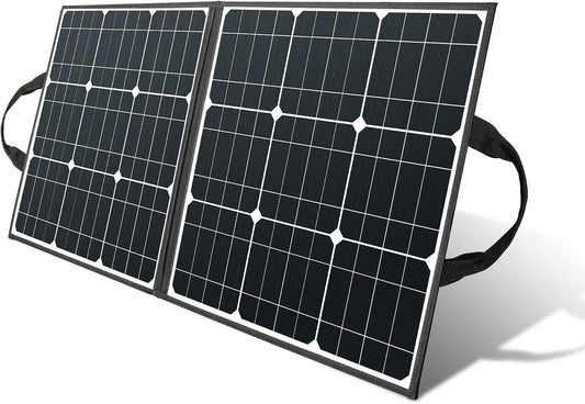 Zonnepaneel, 100 W, 6,3 x 3,0 mm, 51 x 52 x 2 cm, 18 W, 4 extra aansluitingen 8 mm DC-adapter