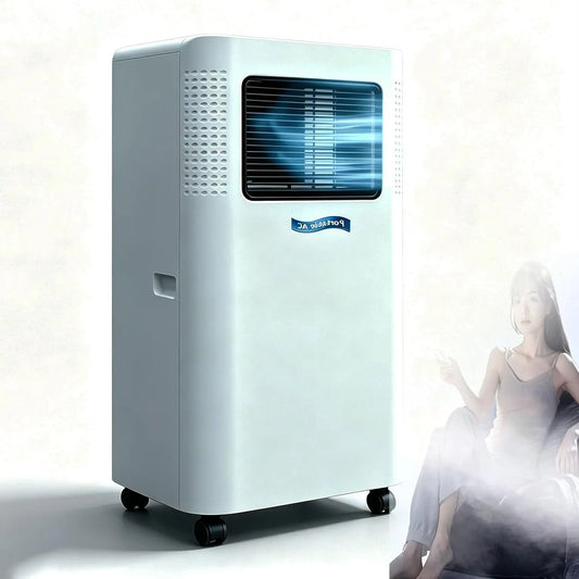 Mobiele airconditioner, 330 x 280 x 680 mm, Mobiele airco 2600 W 1P Met 4 wielen, afmetingen 330 × 280 × 680 mm, 20–25 m2, koelvermogen van 2600 W