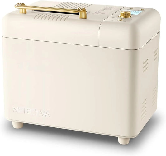 Broodbakmachine, 15-in-1, 1 uur warm houden, 3 korstkleuren, automatische moerdispenser, digitaal, inclusief recept