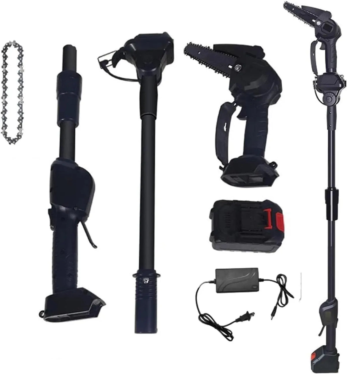 Meter, 2,0 Ah, 8 Cm, 2 in 1 Draadloze Stokzaag, 24V Li-Ion Batterijaangedreven, Telescopische Lange Snoeischaar