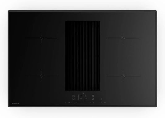Klarstein Velaire Inductiekookplaat met afzuiging met 80 cm, 8400 W, timer en zwart