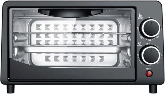Inbouwoven met 12L, 70-230°C, 60 minuten, Timer, regelbare thermostaat en zwart