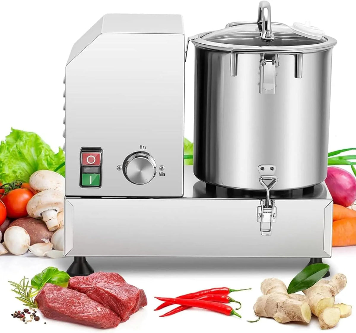 Keukenmachine met 6L, RVS, voor professioneel gebruik en voor aardappelen, Commerciële