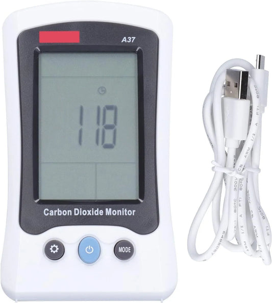 Luchtkwaliteitsmeter, model A37, model CO2, A37 Digitale Kooldioxide Detector CO2 Monitor, Draagbare Luchtkwaliteit Monitoring Tester