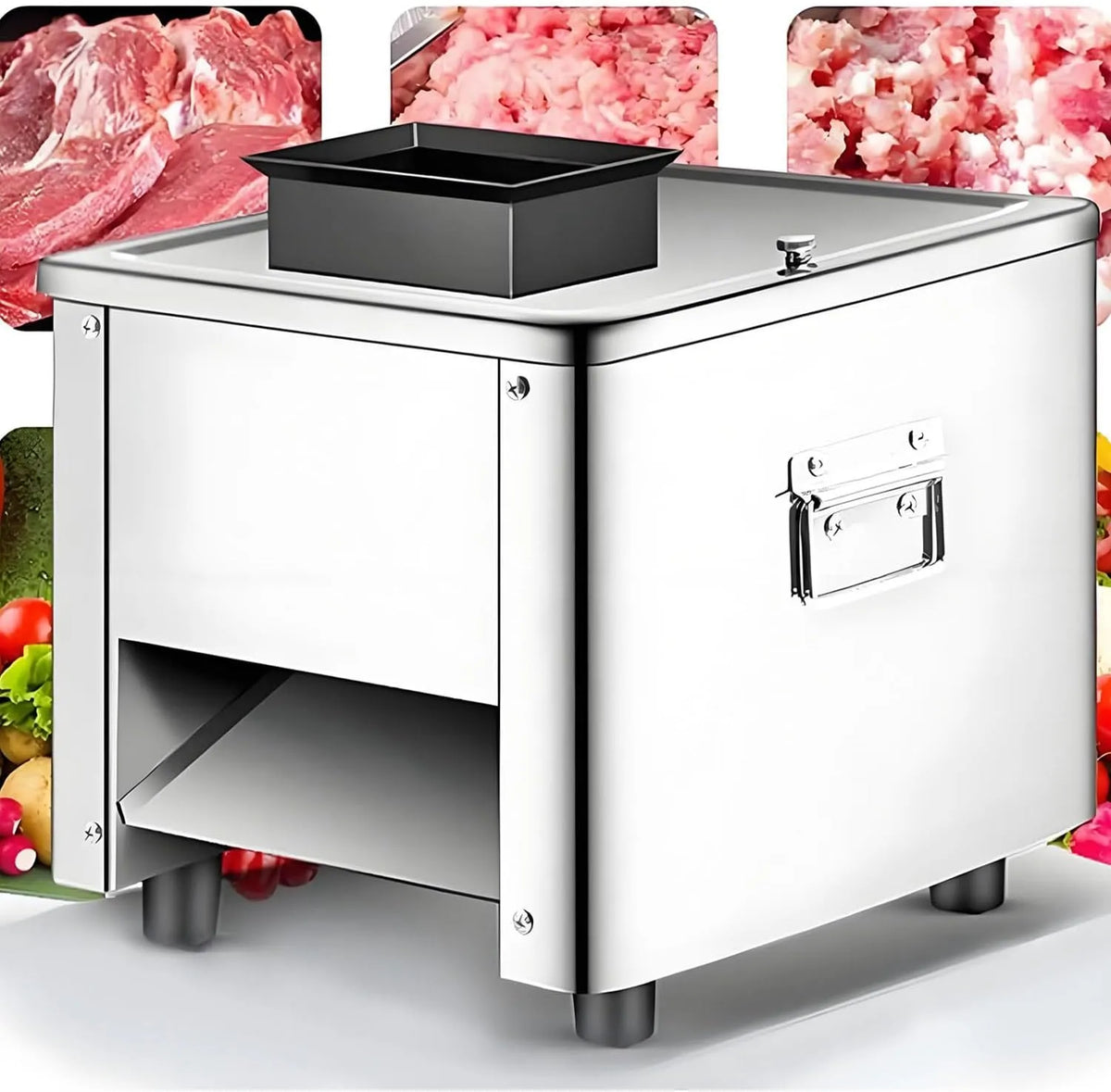 850 W, voor Restaurants Supermarkten 15mm, Messnelheid 450 Tpm, Elektrische Voedselsnijder voor Restaurants Supermarkten 15mm, Universele Snijmachine