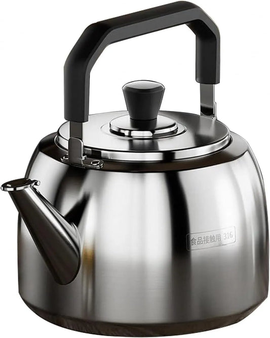 Theepot op fornuis met 4L, 5L, RVS en keramisch element, fluitketel