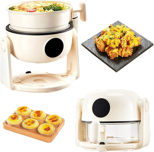 Airfryer met 265 x 235 x 215 mm, 40-230°C en 1-60 minuten, glazen kijkvenster