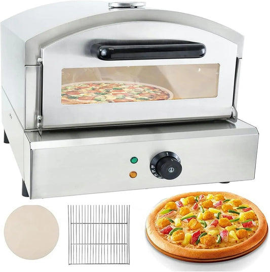 RVS elektrische commerciële pizzaoven Commerciële elektrische pizzaoven 12 '' elektrische luxe multifunctionele snackbroodroosteroven of
