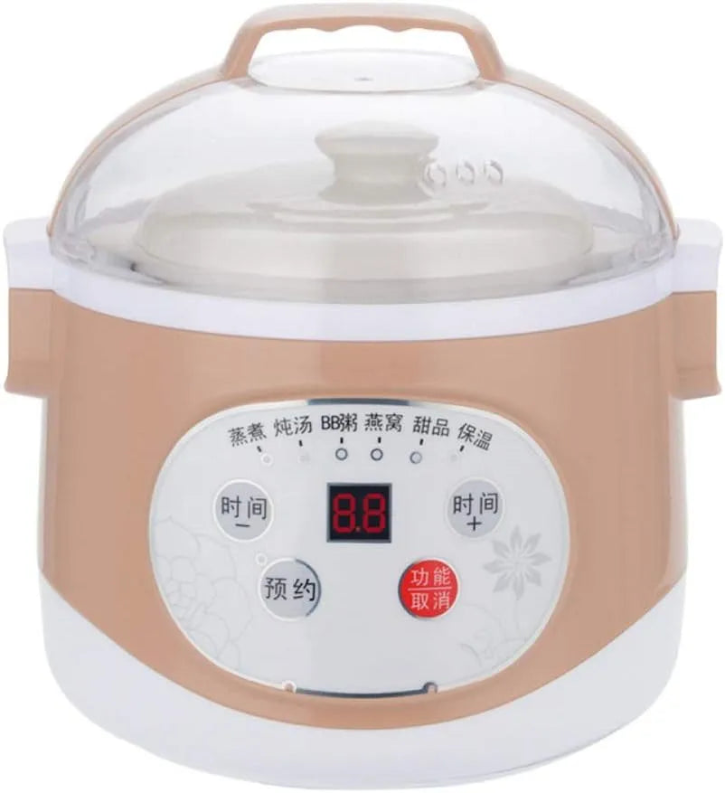 Slowcooker met 0,6L, 220V, 50HZ, 150 W en 24 uur, elektrische stoofpot