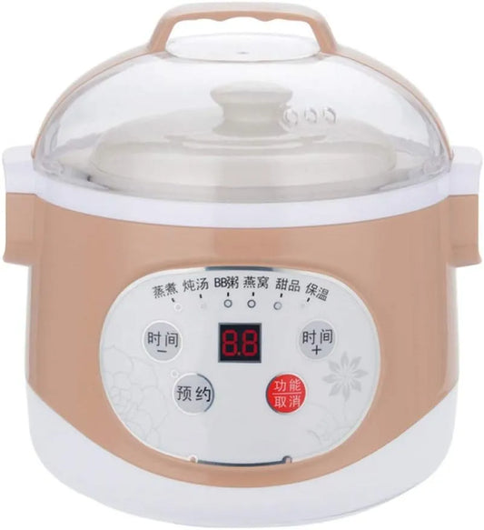Slowcooker met 0,6L, 220V, 50HZ, 150 W en 24 uur, elektrische stoofpot
