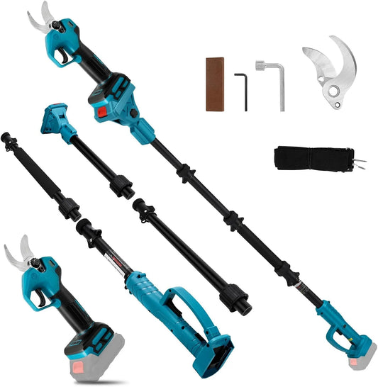 Makita Elektrische snoeischaar met Accu-takkenschaar compatibel met Makita 18V, 2-in-1 elektrische snoeischaar met 2 m verlengstang, max. 30 mm