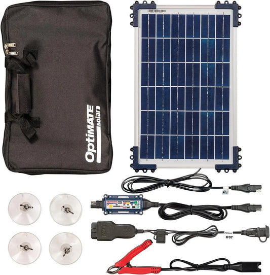 Lader met 10 W, 12V, digitaal display, zonne-energie en aluminium