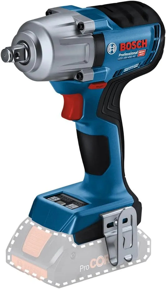 Bosch Professional Bosch Professional accuslagmoeraanzetter GDS 18V-450 HC aanhaalmoment 450 Nm met 18V en Bluetooth