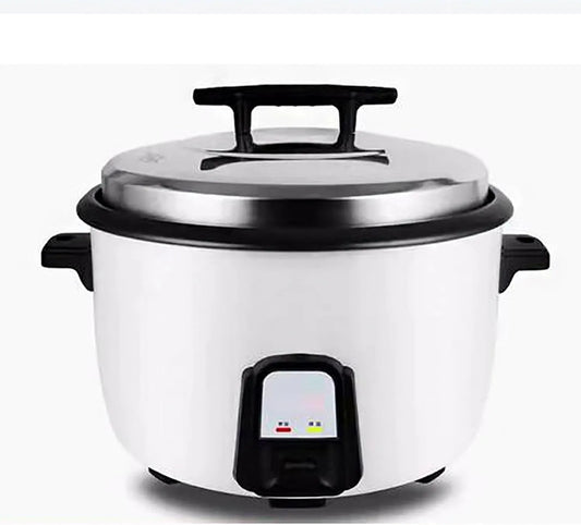 Grote rijstkoker 8-45 l met 8-45 l, wit en voor restaurants/hotels/scholen