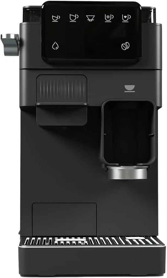 Espressomachine, aanraakbediening, vers gemalen bonen zonder capsules, ruimtebesparend ontwerp, intuïtief en eenvoudige reiniging, zwart