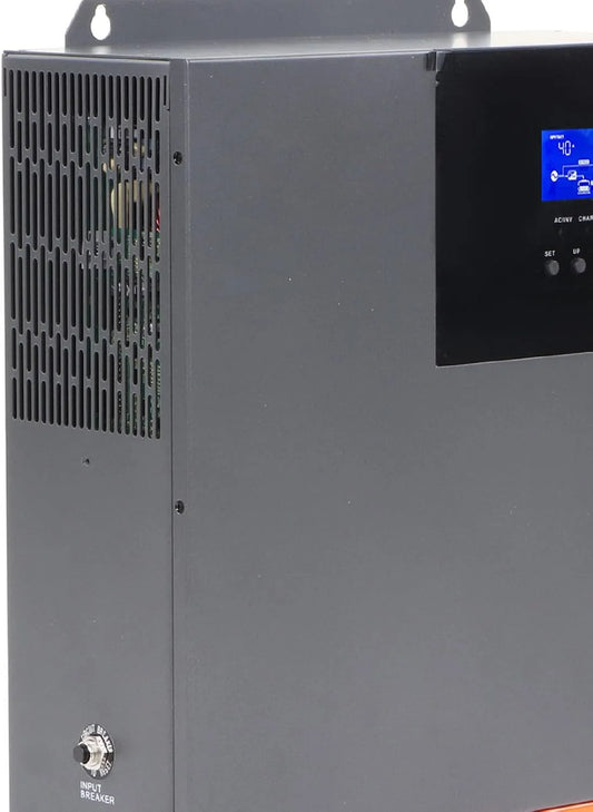 Spanningsomvormer met 80A, 5600 W en zonne-energie, Kikumi Zonne-omvormer Oplader Off Grid Zuivere Sinusomvormer
