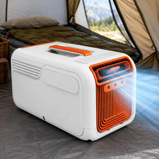 Mobiele airconditioner met 490 W, 1800 BTU, 8 M2, 60 DB, 12V, 24V, 2600 W en 4-IN-1
