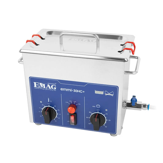 Ultrasoonreiniger, EMAG Emmi 30HC Plus Ultrasone reiniger, professionele reiniging voor brillen, gereedschap, 3,2 l ultrasoon reinigingsapparaat